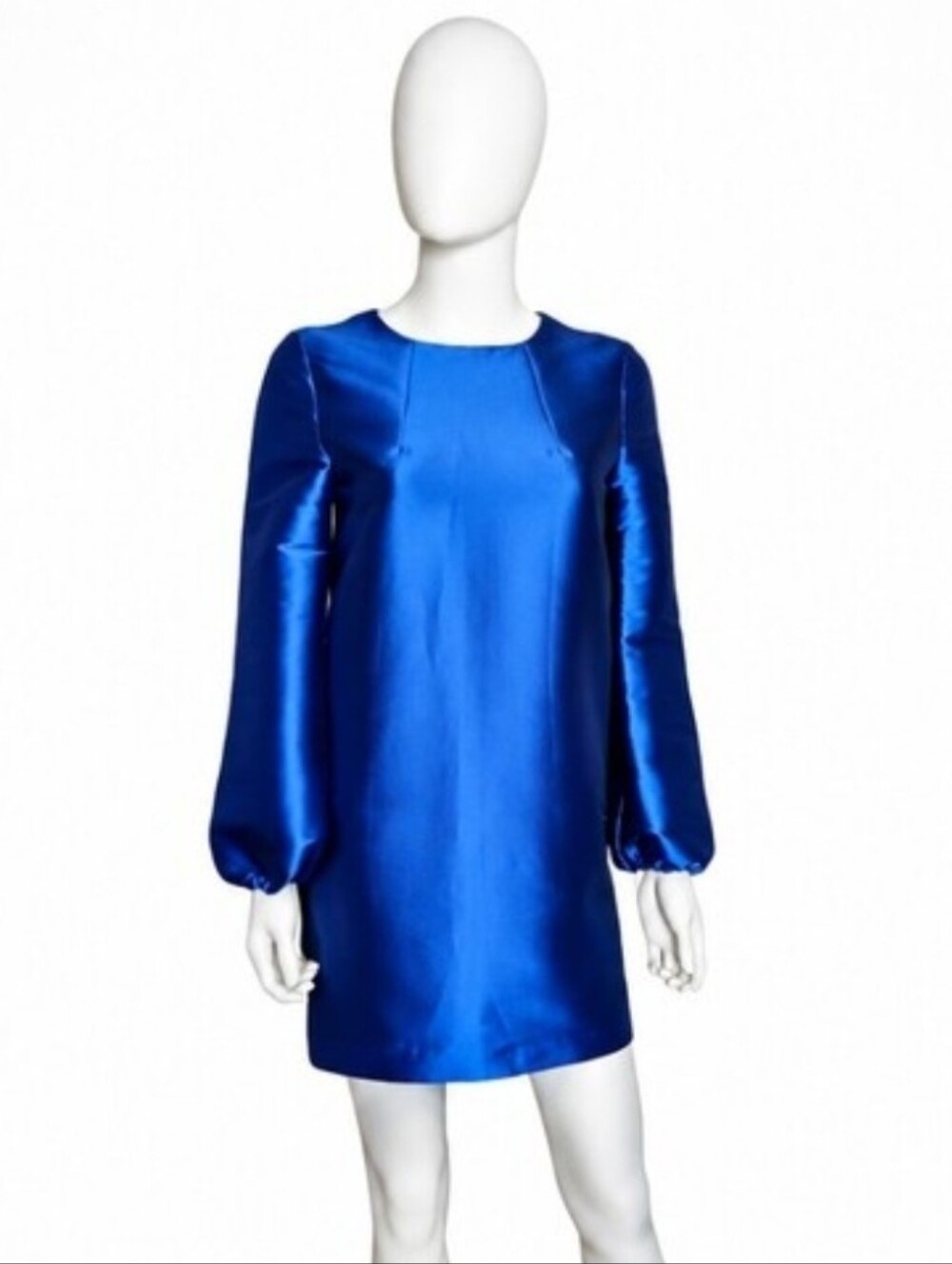 LEITMOTIV | Royal Blue Long Sleeve Mini Shift Dress IT 38 US 4 Made in Italy